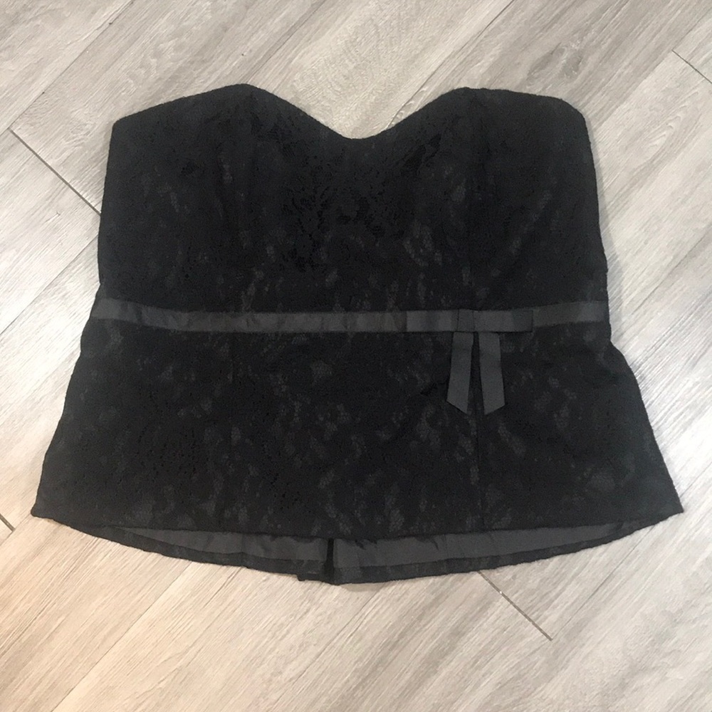 Lane Bryant‎ Black Lace Strapless Blouse size 24 - Picture 3 of 7